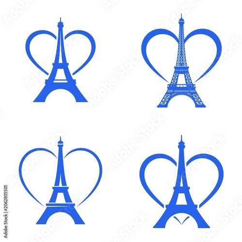 Eiffel Tower icon featuring the iconic Paris landmark with elegant architectural details. Clean vector design ideal for travel, tourism, city branding, heritage, and educational projects.