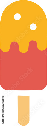 ice cream stick orange - yellow