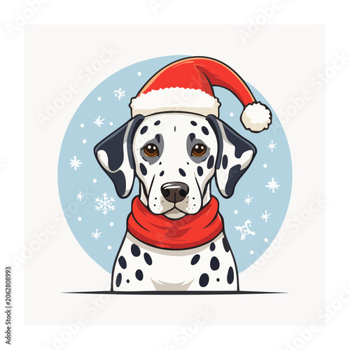 Cartoon panda wearing winter hat and scarf