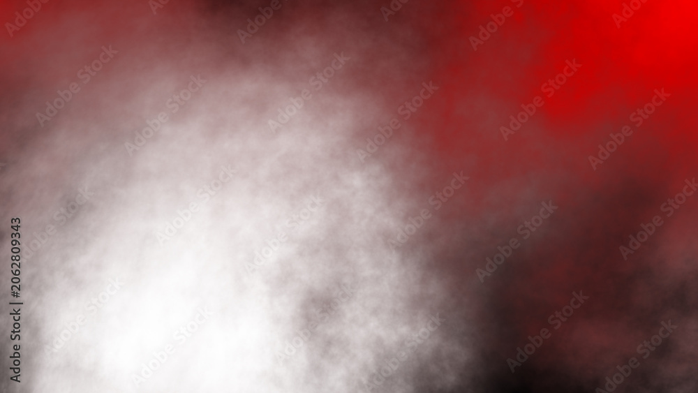 Fototapeta premium Abstract red smoke and cloudy texture blending with black background. Ideal for digital art, horror themes, dramatic designs, wallpapers, and creative backgrounds