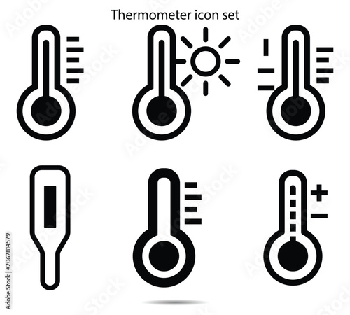 Thermometer icon set