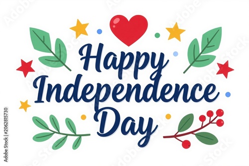 Happy independence day celebration vector