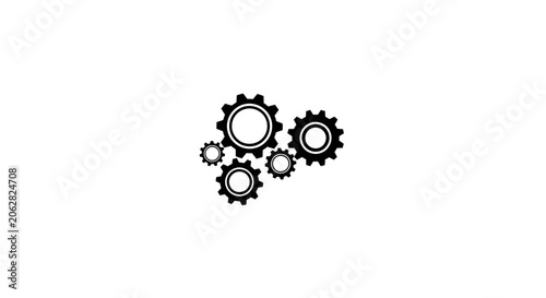 Interlocking metal gear mechanisms.