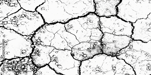 Принти на полотні black and white with clay or mud surfaces very dry due to prolonged drought, for