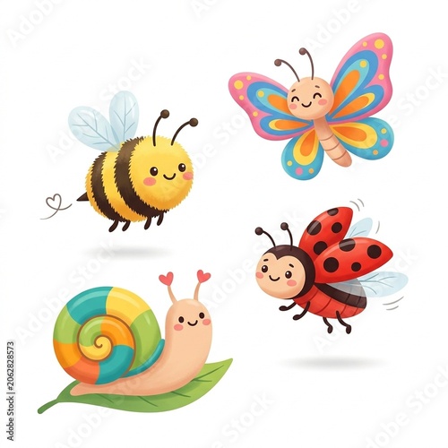 Cute Animal Alphabet Clipart Set Variation G