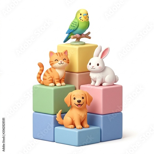 Cute Animal Alphabet Clipart Set Variation H