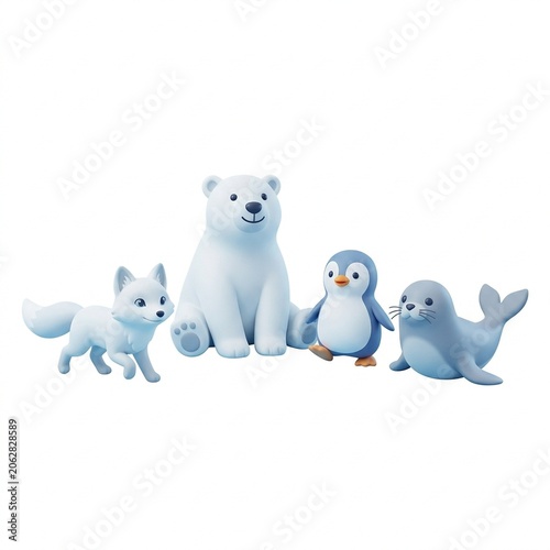 Cute Animal Alphabet Clipart Set Variation J