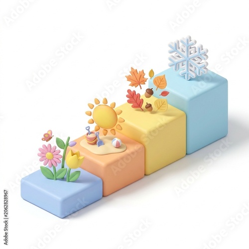 Cute Weather Icons for Kids Clipart Variation F