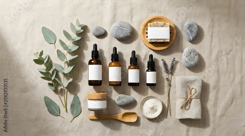 Aromatherapy Spa Set With Glass Droppers and Herbal Oil