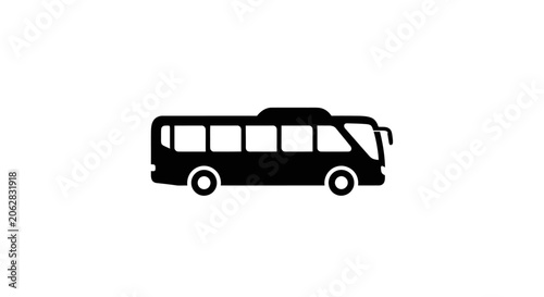 Black silhouette of a bus.