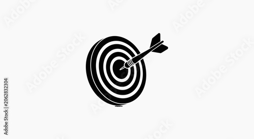 Slika na platnu Bullseye Target with Arrow in Center.