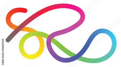 Dynamic Twisting Gradient Arc Illustration