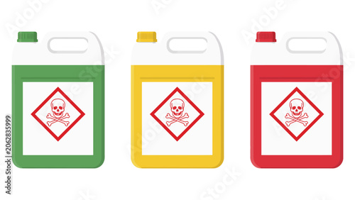 Fotografie Paraquat Chlorpyrifos Glyphosate Vector Illustration Agricultural Herbicide Inse