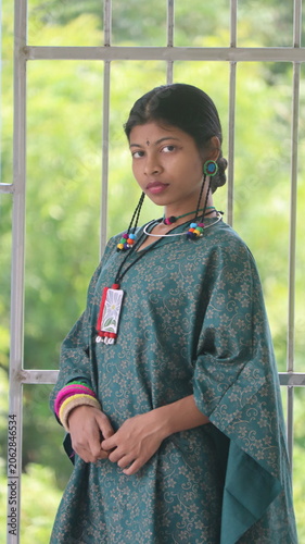 Fotografía Young girl wearing beautiful kaftan dress
