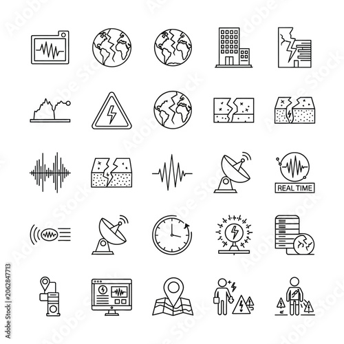 Collection of technology and communication icons.