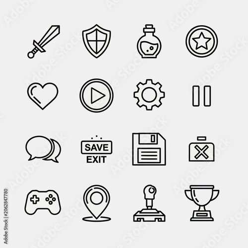 Collection of various icons and symbols.