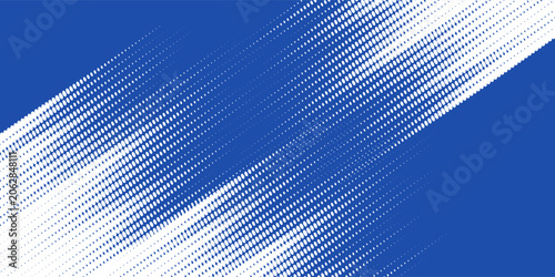 Fotografie Halftone dots red and blue color pattern gradient grunge texture background