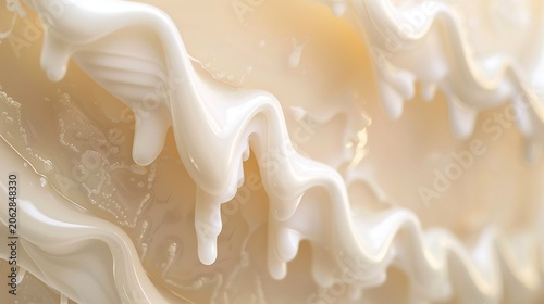 Frozen wax drips candle side layered flow lines close up