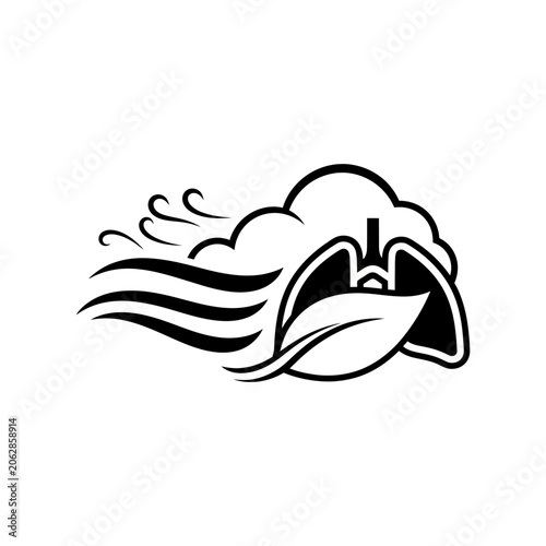 Black and white wind turbine logo.