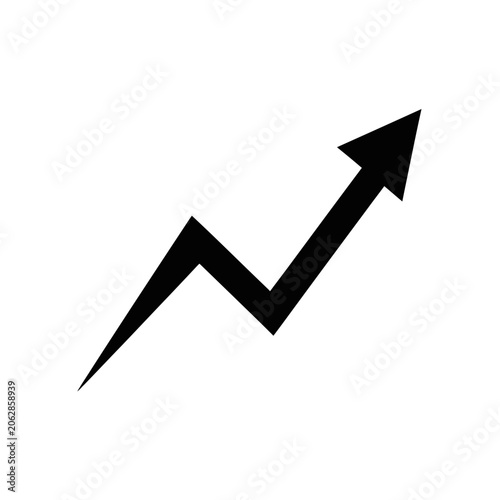 Black Arrow Pointing Upward Trend.