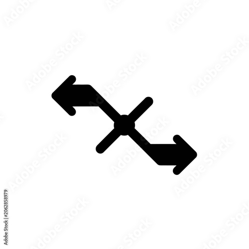 Black arrows pointing opposite directions.