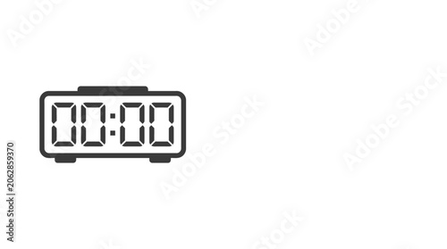 Digital clock display showing zero time