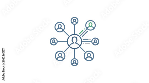 Centralized user network showing leadership and social hierarchy.