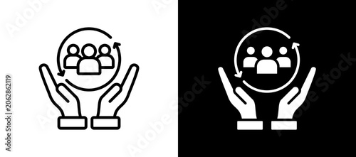 Social Change lineglyph icon