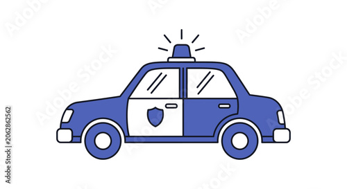 Bild auf Leinwand Police Car Emergency Response Vehicle.