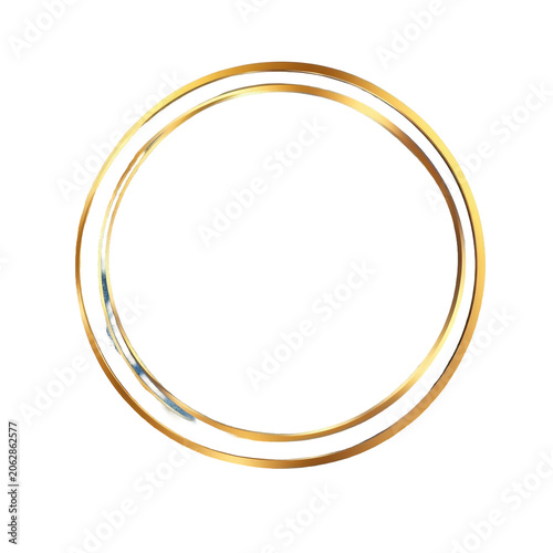 Minimalist Gold Concentric Rings with Worn Detail