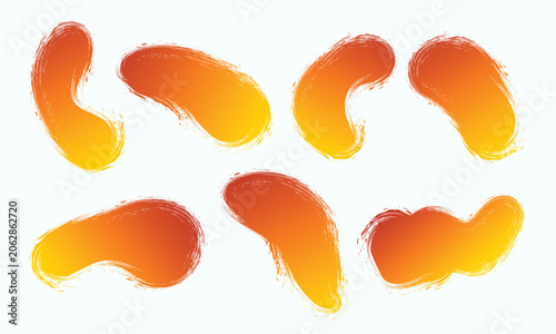 Vibrant Liquid Marble Brush Stroke Elements Collection For Modern Graphic Design-3