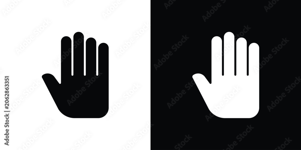 Fototapeta premium Hand icon symbols clipart flat designs