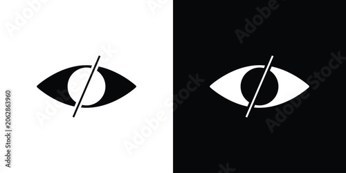Hide icon symbols clipart flat designs