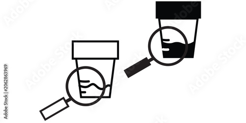 Urine test icon , vector