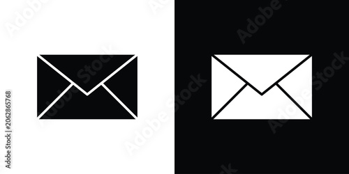 Photos Mail icon symbols clipart flat designs