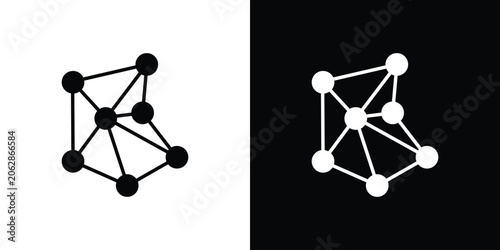 Tableau sur toile Network icon symbols clipart flat designs
