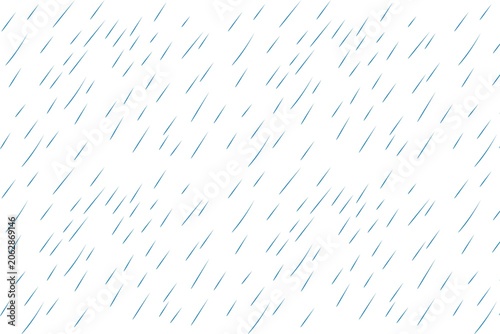 Falling Rain on White Background