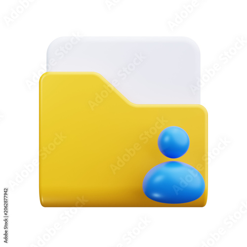 3D Folder User Profile File Icon