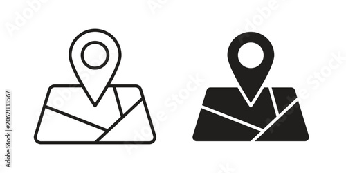 фотографія Map icon for mobile application, button and website design.