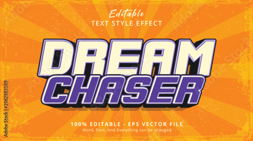 dream chaser editable text effect, template text