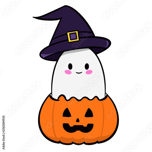 halloween pumpkin with hat