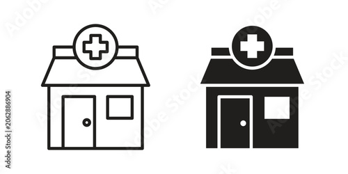 Fotografie Pharmacy icon for mobile application, button and website design.