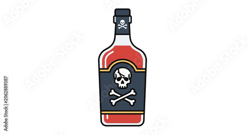 Obraz na plátně Poison bottle with skull symbol.