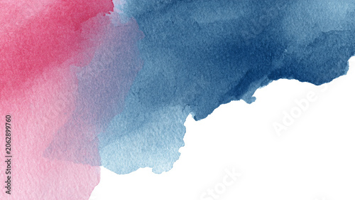 watercolor brush strokes on clean paper, soft edges, artistic composition, large negative space