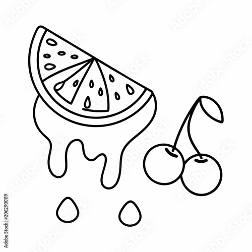 Sweet & Sour Vector Line Art