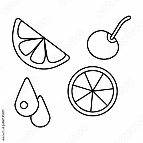 Sweet & Sour Vector Line Art