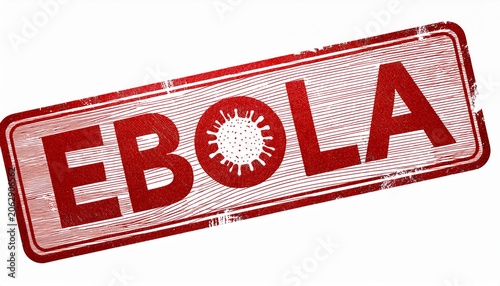 ebola virus positive medical test stamp dangerous infection warning sign isolated on white background red distressed ink texture