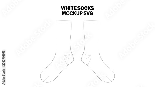 White Socks Mock Up SVG