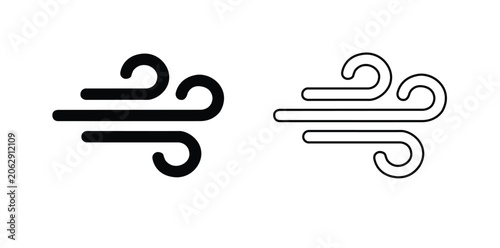 Wind blow in, Wind blow Logo, Wind blow vector illustration