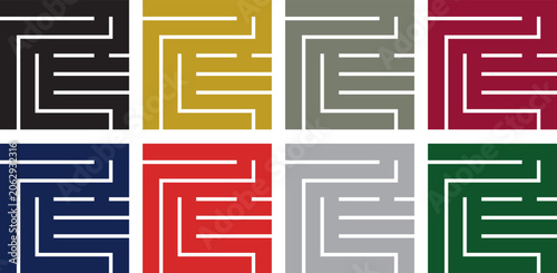 Bild auf Leinwand 家紋-角字-作（さく）｜創造と発展